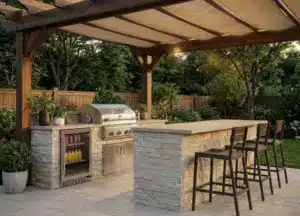 área gourmet com churrasqueira a gás